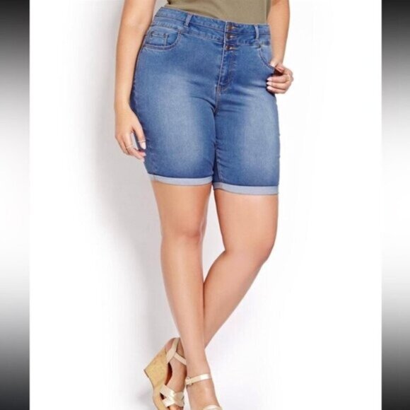 Addition Elle Love & Legend Bermuda Shorts Size 16 NWT Casual Basic Staple Piece - Picture 1 of 9